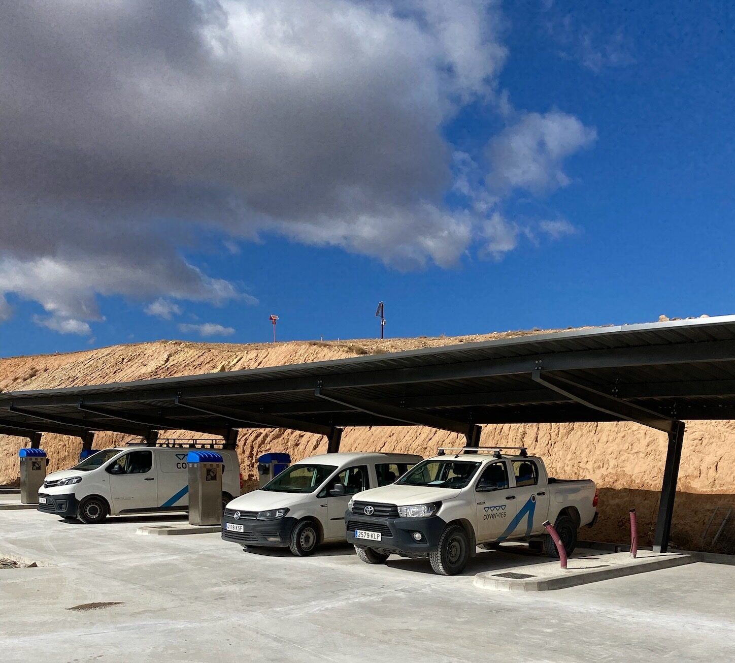 Read more about the article CoverTEG, Marquesina Fotovoltaica, Aspiradores Gasolinera Epila